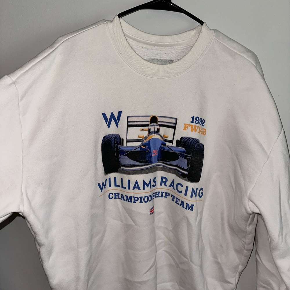 Hollister Williams Racing White Graphic Sweatshirt